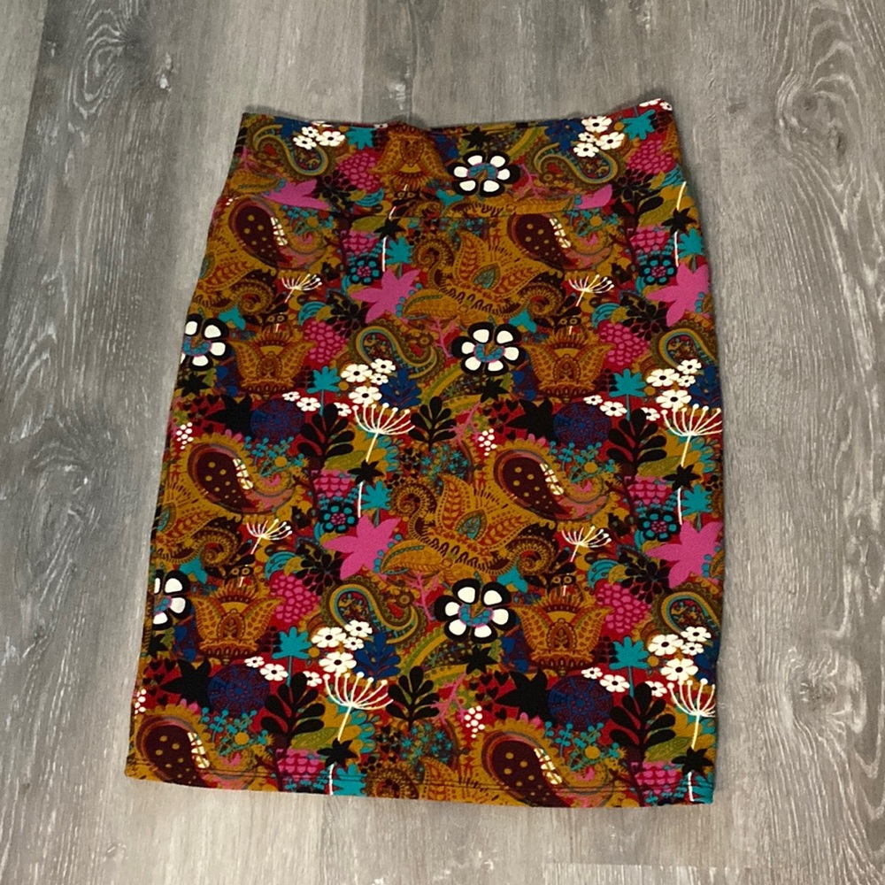 LuLaRoe Cassie Skirt with Paisley Print